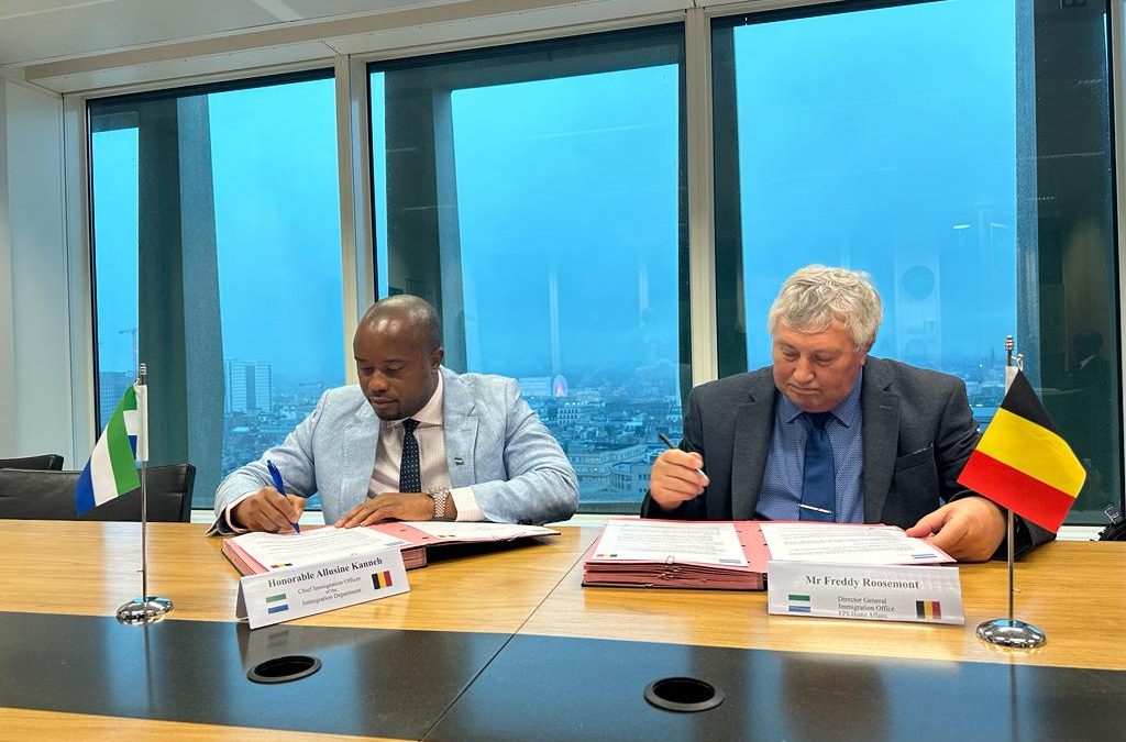 SIERRA LEONE’S CIO SIGNS MOU WITH BELGIUM IMMIGRATION OFFICE